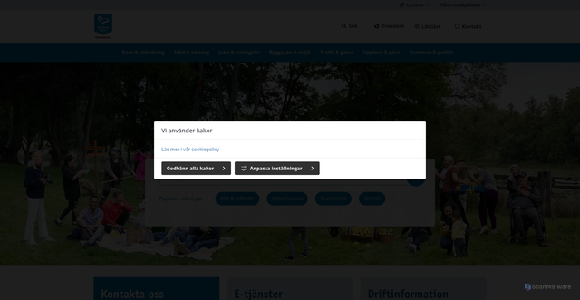Security scan screenshot of http://www.flen.se