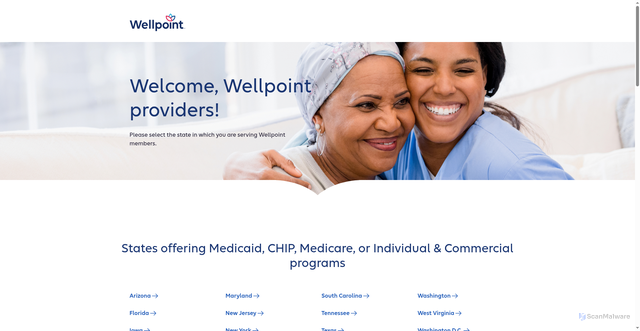 Security scan screenshot of https://www.provider.wellpoint.com