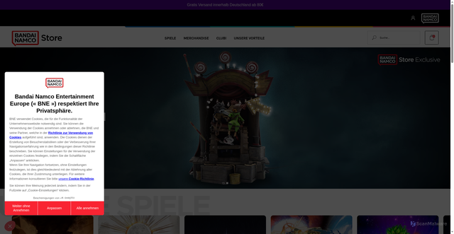 Security scan screenshot of https://store.bandainamcoent.com/elden-ring-nightreign-deluxe-edition/