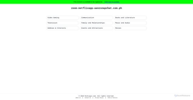 Security scan screenshot of parking3.parklogic.com