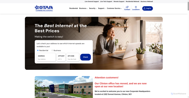 Security scan screenshot of https://intrstar.net