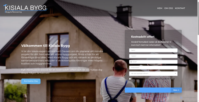 Security scan screenshot of https://kisialabygg.se