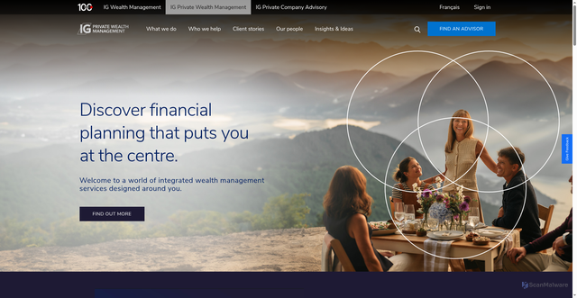 Security scan screenshot of https://www.igprivatewealth.com/en