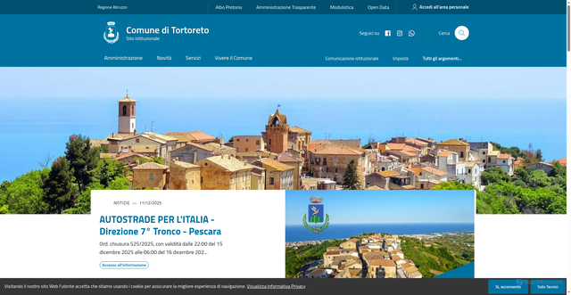 Security scan screenshot of https://www.comune.tortoreto.te.it/
