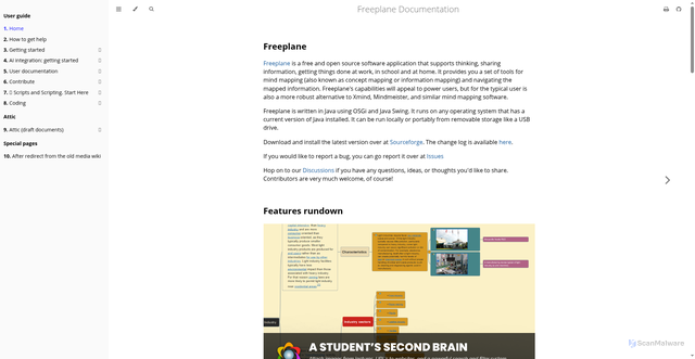 Security scan screenshot of https://freeplane.org
