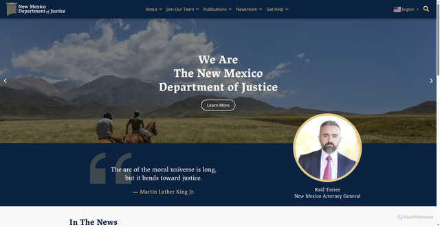 Security scan screenshot of https://nmag.gov/