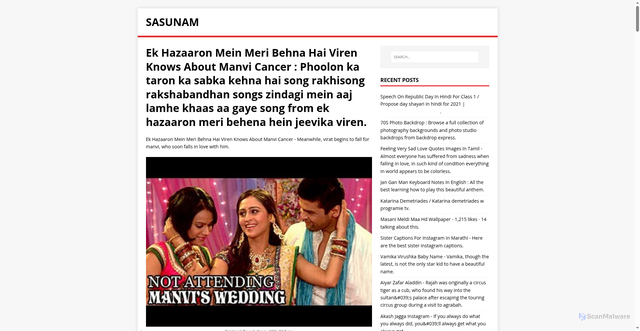 Security scan screenshot of https://manusas.pages.dev/posts/ek-hazaaron-mein-meri-behna-hai-viren-knows-about-manvi-cancer
