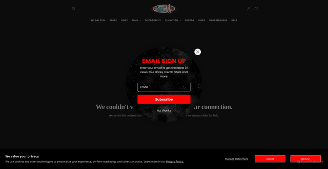 Security scan screenshot of https://311.com/