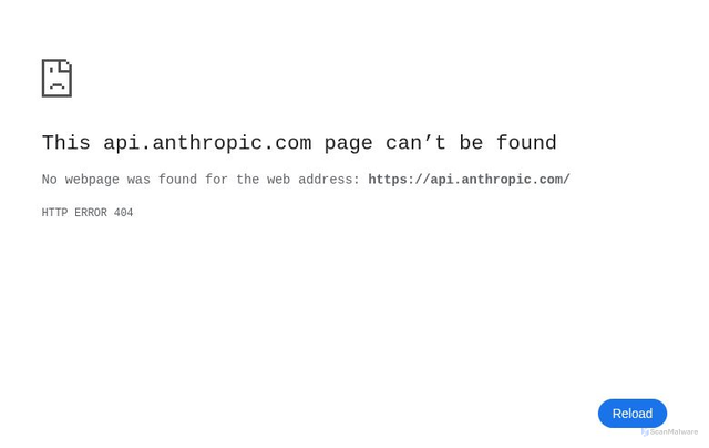 Security scan screenshot of https://api.anthropic.com/