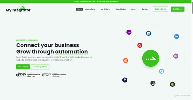 Security scan screenshot of https://myintegrator.com.au