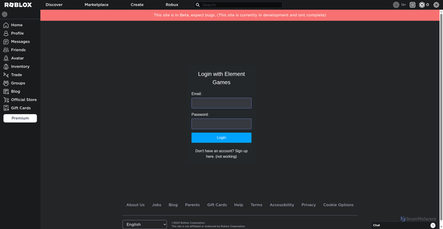 Security scan screenshot of http://roblox-clone-six.vercel.app/
