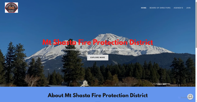 Security scan screenshot of https://mtshastafiredistrict.gov/