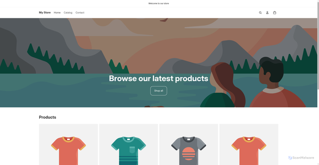 Security scan screenshot of https://i19bct-aq.myshopify.com/discount/EAQTMNXJ