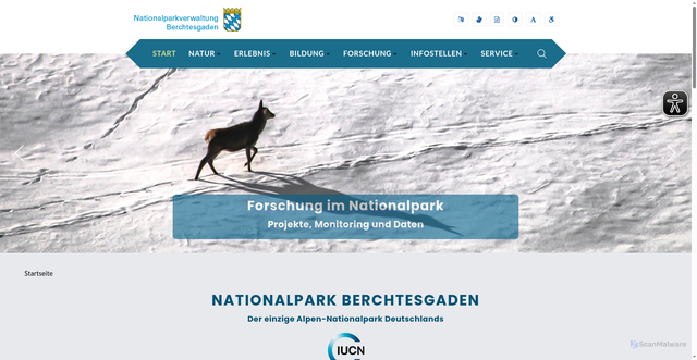 Security scan screenshot of https://www.nationalpark-berchtesgaden.bayern.de