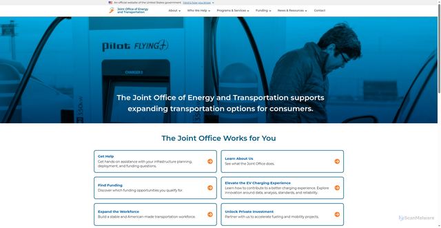 Security scan screenshot of https://driveelectric.gov/