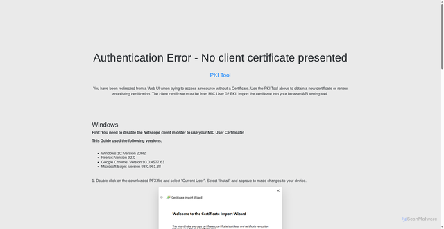 Security scan screenshot of https://pvd-dev.dvb.corpinter.net