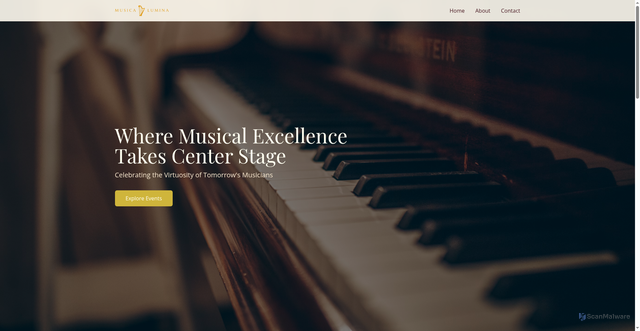 Security scan screenshot of http://musicalumina-web.pages.dev/