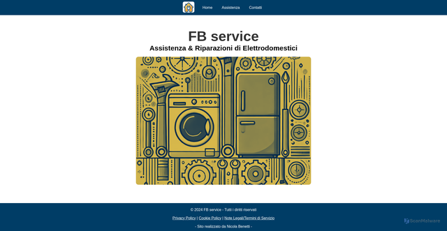 Security scan screenshot of https://fbserviceassistenza.firebaseapp.com/