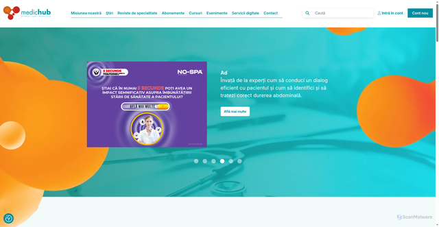 Security scan screenshot of https://www.medichub.ro