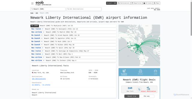 Security scan screenshot of https://www.eoob.us/EWR