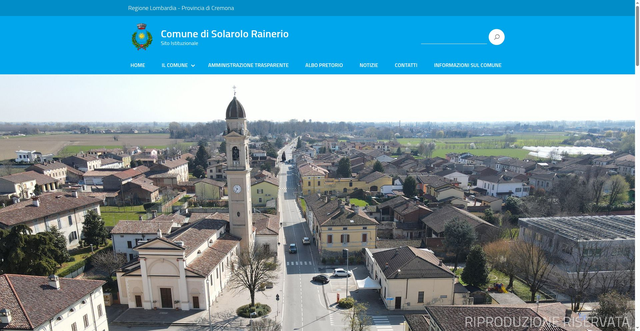 Security scan screenshot of https://www.comune.solarolorainerio.cr.it/