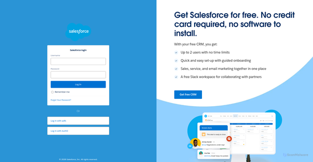 Security scan screenshot of https://vistaprint.my.salesforce.com