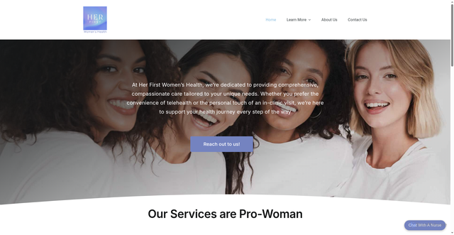 Security scan screenshot of https://herfirstwomenshealth.com