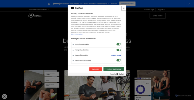 Security scan screenshot of https://abcfinancial.com