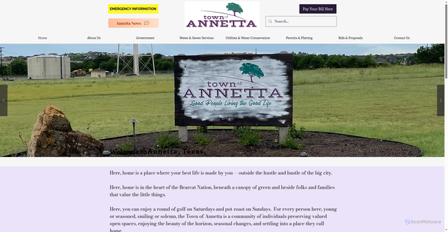 Security scan screenshot of https://www.annettatx.org/