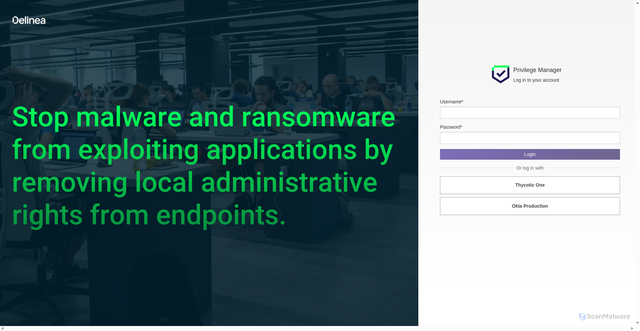 Security scan screenshot of https://gea.privilegemanagercloud.com