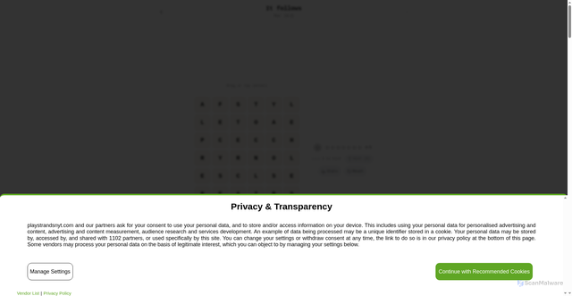 Security scan screenshot of https://www.playstrandsnyt.com/