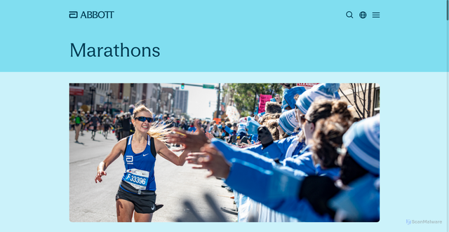 Security scan screenshot of https://www.abbott.com/en-us/marathons