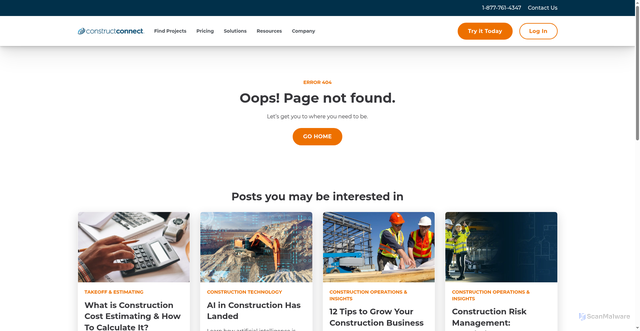 Security scan screenshot of https://hub.planswift.com
