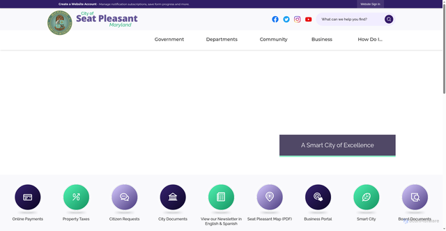 Security scan screenshot of https://seatpleasantmd.gov/