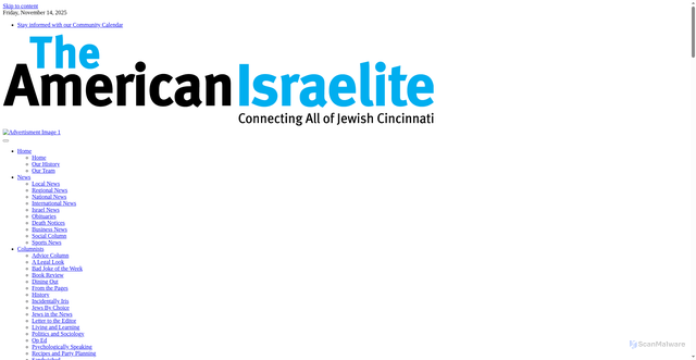 Security scan screenshot of https://americanisraelite.com/deni-avdija-the-nbas-only-israeli-is-making-a-mark-on-the-portland-trail-blazers/