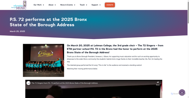 Security scan screenshot of https://etmonline.org/news/ps72-performs-at-the-2025-bronx-state-of-the-borough-address/