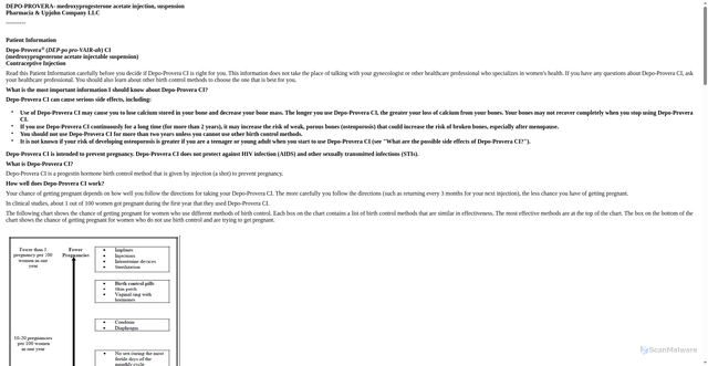 Security scan screenshot of https://labeling.pfizer.com/ShowLabeling.aspx?id=522&Section=PPI