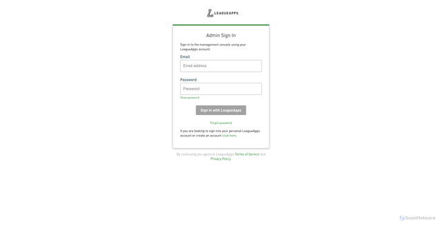 Security scan screenshot of https://auth.leagueapps.io