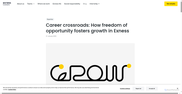 Security scan screenshot of https://exness-careers.com/blog/career-crossroads-how-freedom-of-opportunity-fosters-growth-in-exness/