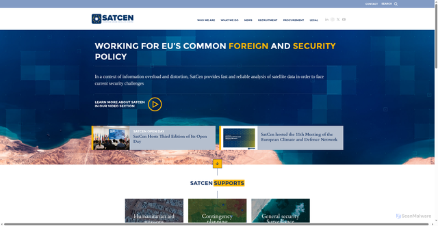 Security scan screenshot of http://www.eusc.europa.eu