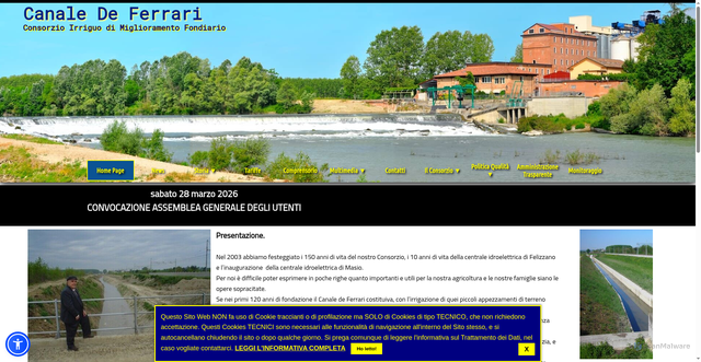 Security scan screenshot of https://www.canaledeferrari.it