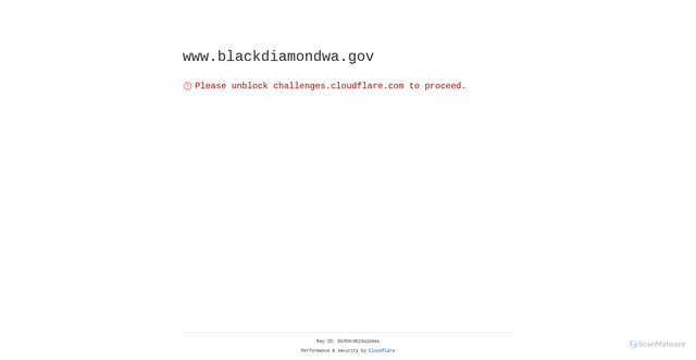 Security scan screenshot of https://www.blackdiamondwa.gov/
