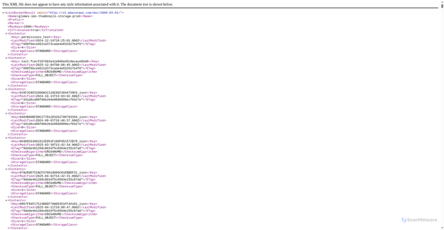 Security scan screenshot of https://imageservicethumbs.glomex.com