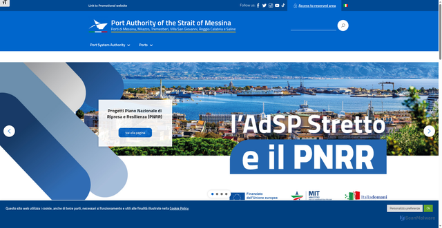 Security scan screenshot of https://adspstretto.it/