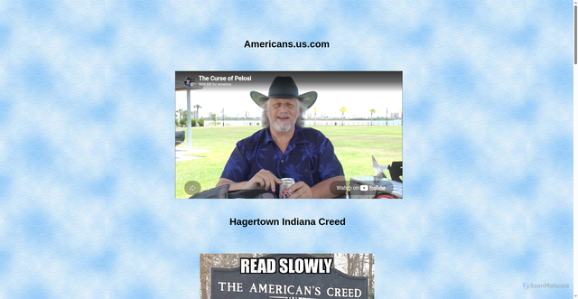 Security scan screenshot of https://americans.us.com/