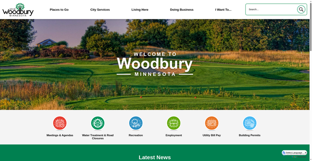Security scan screenshot of https://www.woodburymn.gov/