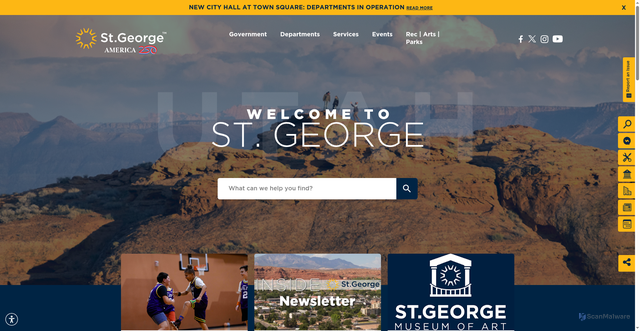 Security scan screenshot of https://sgcityutah.gov/