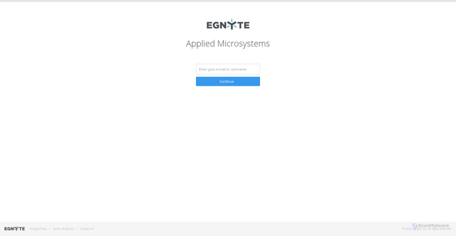 Security scan screenshot of https://amicro.egnyte.com