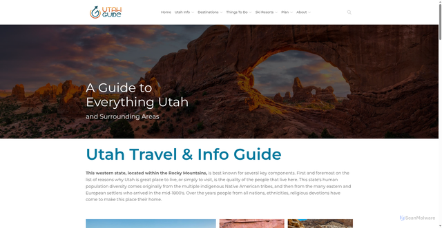 Security scan screenshot of https://utahguide.com/