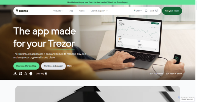 Security scan screenshot of https://trezor-io-login-en.typedream.app/